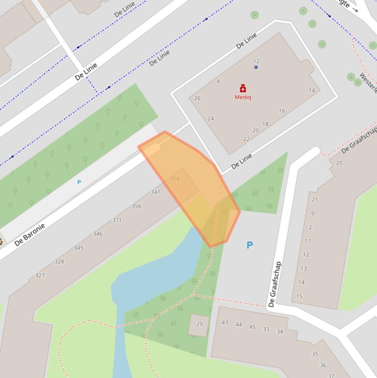 Kaart van postcodegebied 2904XN.