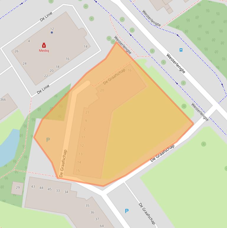 Kaart van postcodegebied 2904XR.