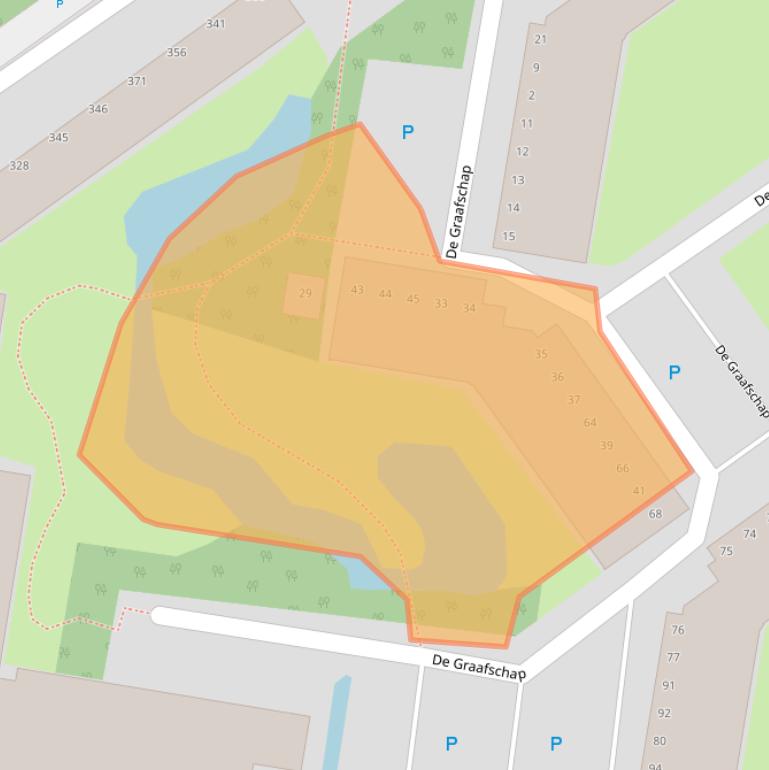 Kaart van postcodegebied 2904XS.