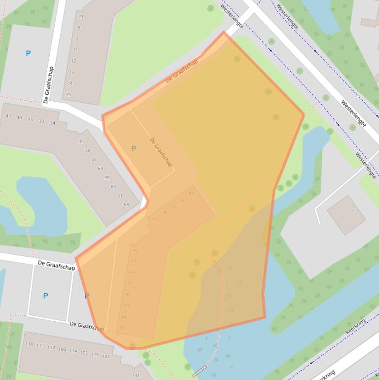 Kaart van postcodegebied 2904XV.