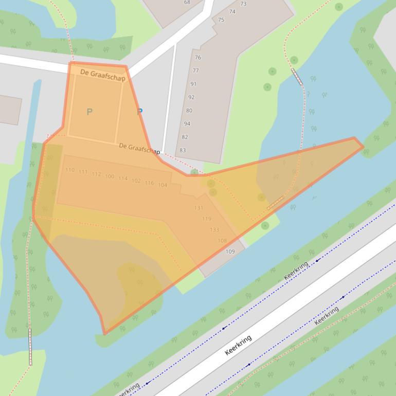 Kaart van postcodegebied 2904XW.