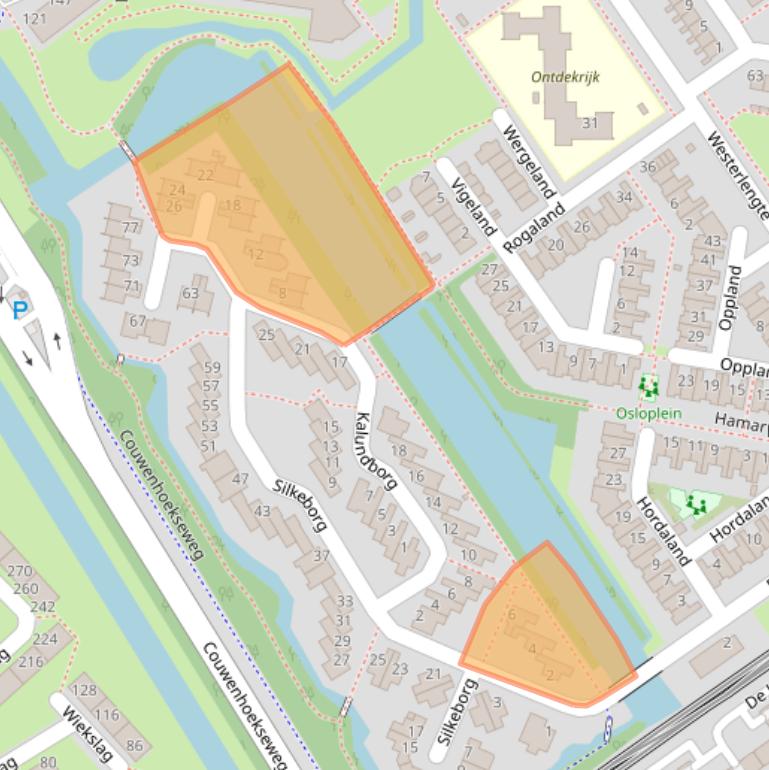 Kaart van postcodegebied 2905AV.