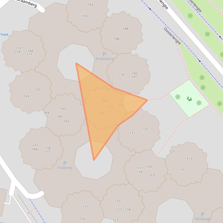 Kaart van postcodegebied 2905BS.