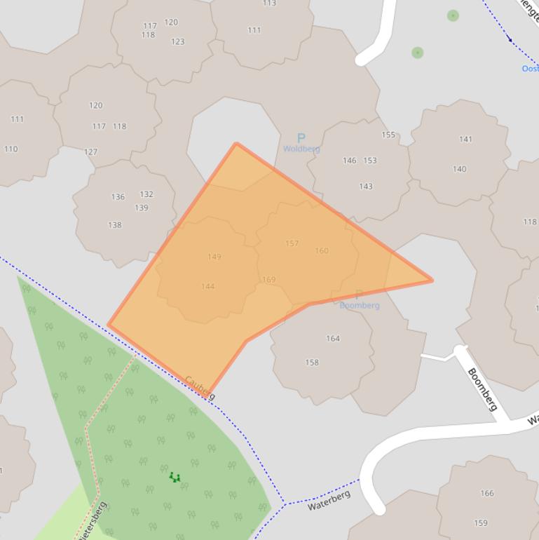 Kaart van postcodegebied 2905BZ.