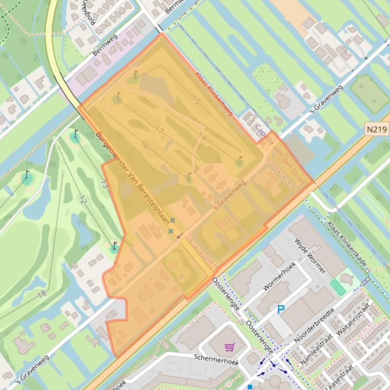 Kaart van postcodegebied 2905LC.