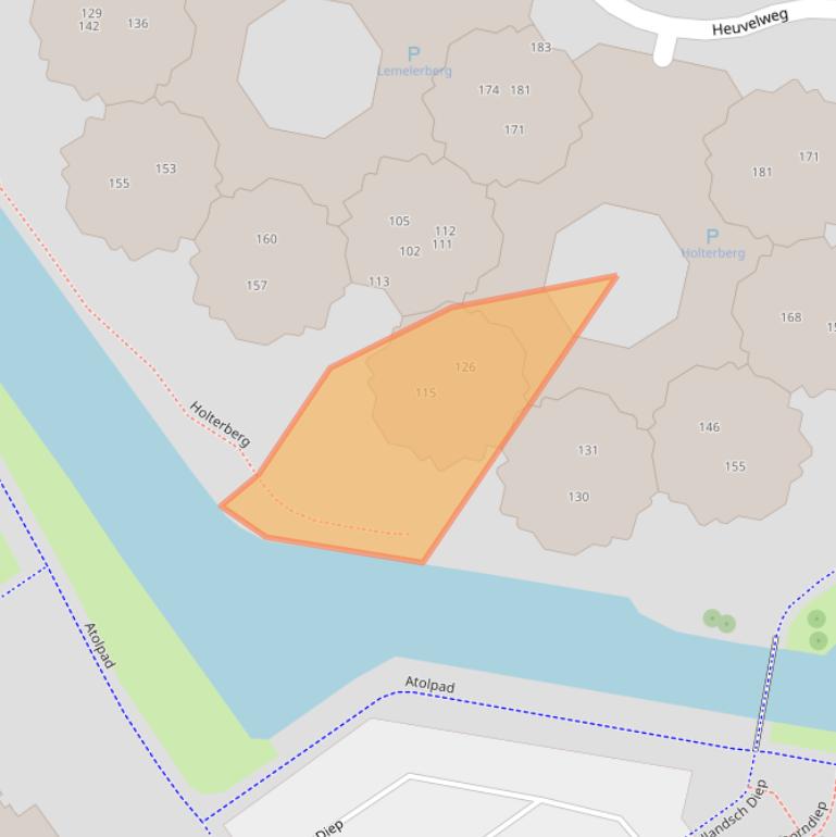 Kaart van postcodegebied 2905NB.