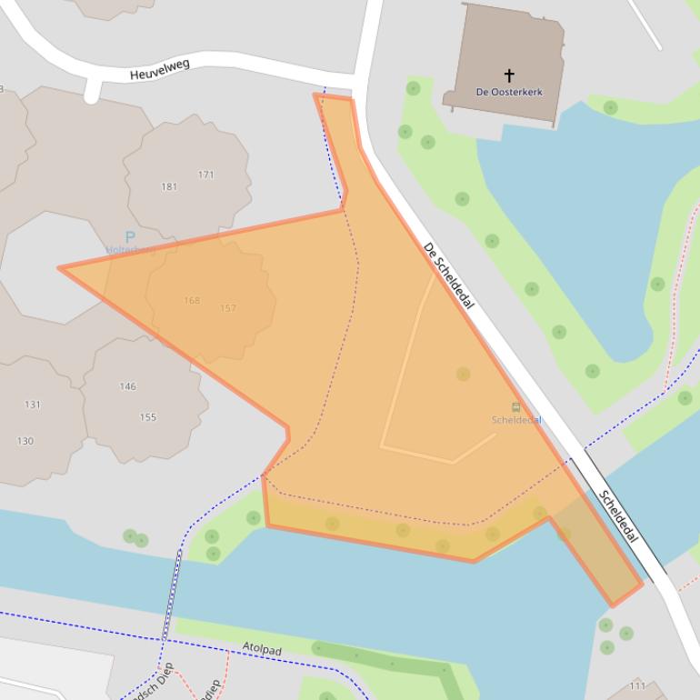 Kaart van postcodegebied 2905NE.