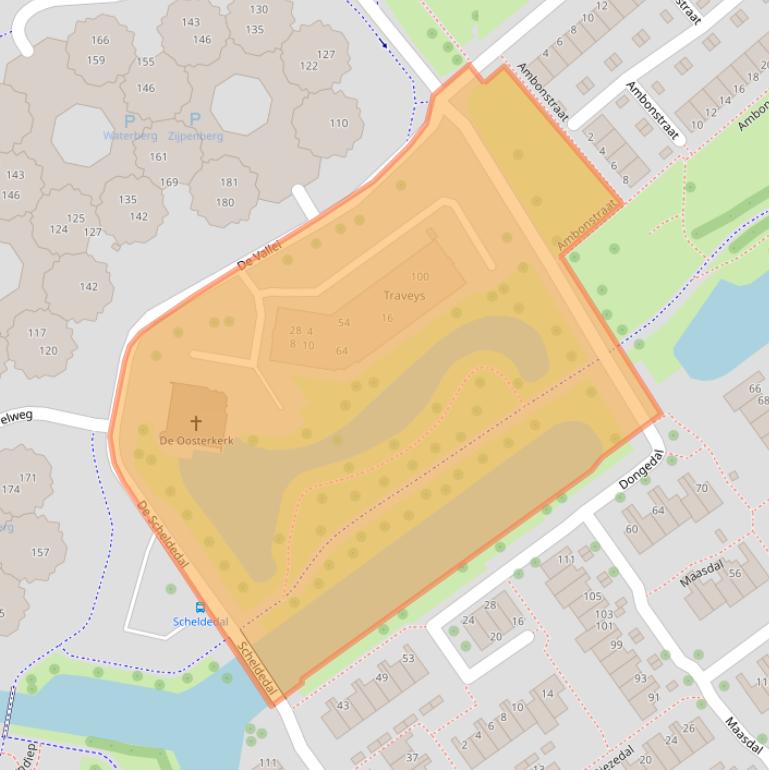 Kaart van postcodegebied 2905NP.