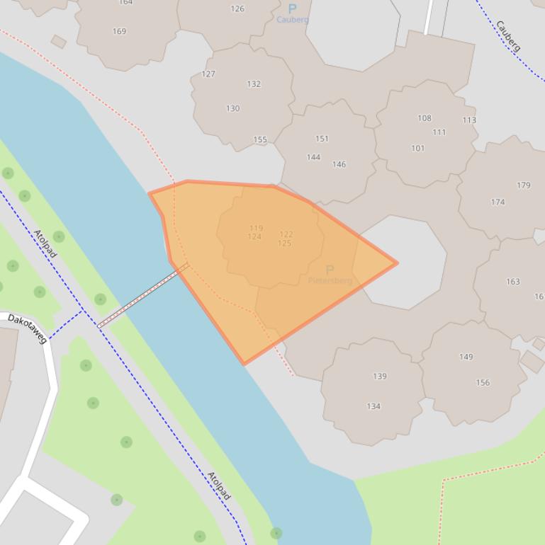 Kaart van postcodegebied 2905PC.