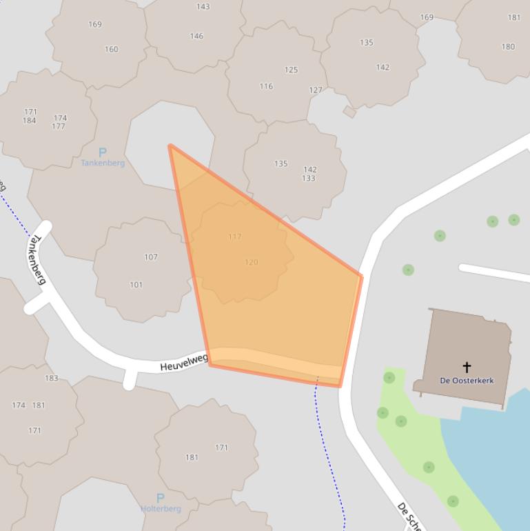 Kaart van postcodegebied 2905RB.