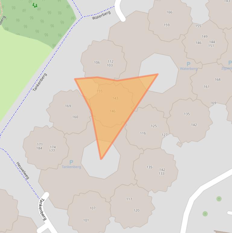 Kaart van postcodegebied 2905RD.