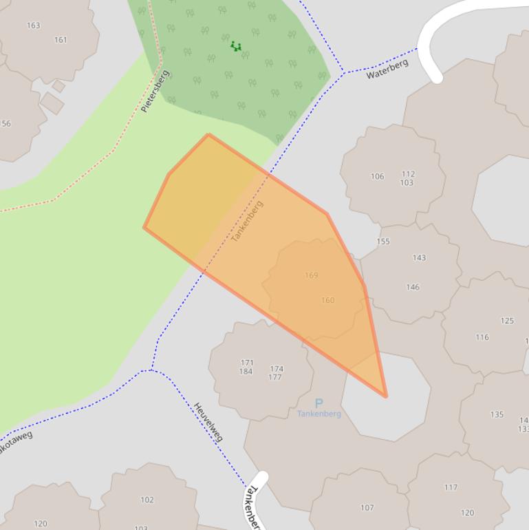 Kaart van postcodegebied 2905RE.