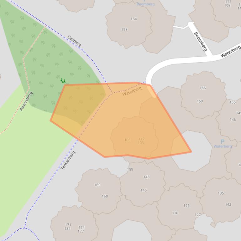 Kaart van postcodegebied 2905RJ.