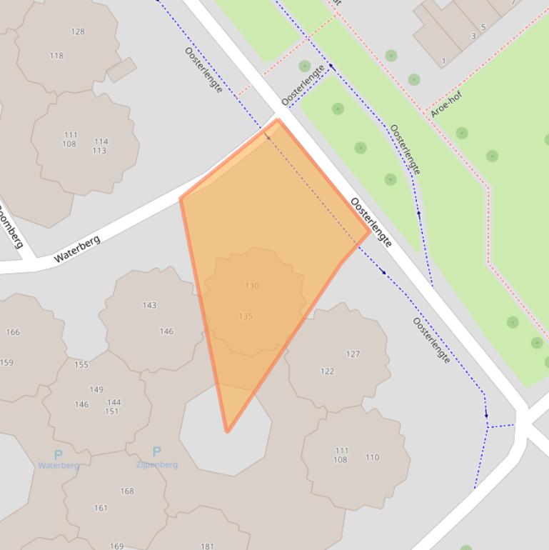 Kaart van postcodegebied 2905RP.