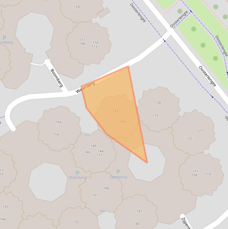 Kaart van postcodegebied 2905RR.