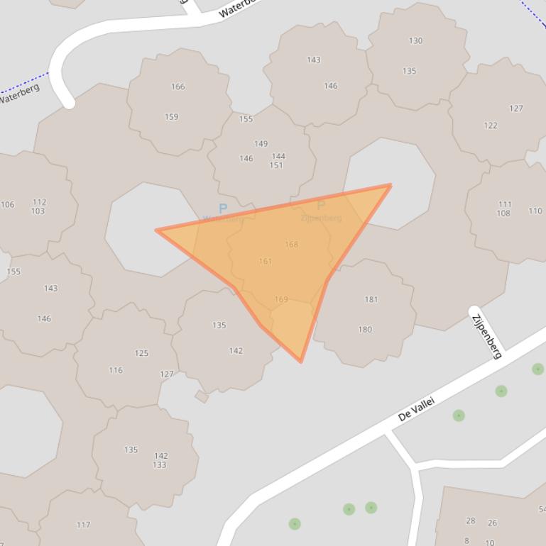 Kaart van postcodegebied 2905RS.