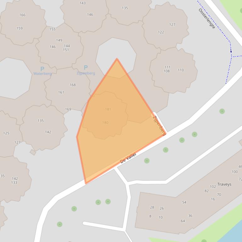 Kaart van postcodegebied 2905RT.