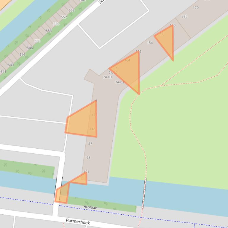 Kaart van postcodegebied 2905TE.