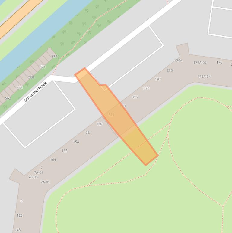 Kaart van postcodegebied 2905TN.