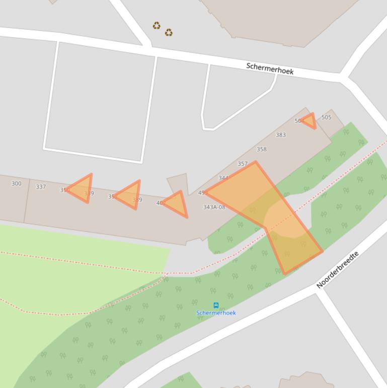 Kaart van postcodegebied 2905TP.