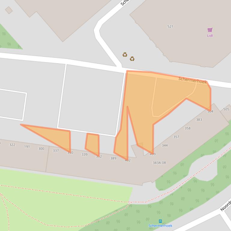 Kaart van postcodegebied 2905TR.