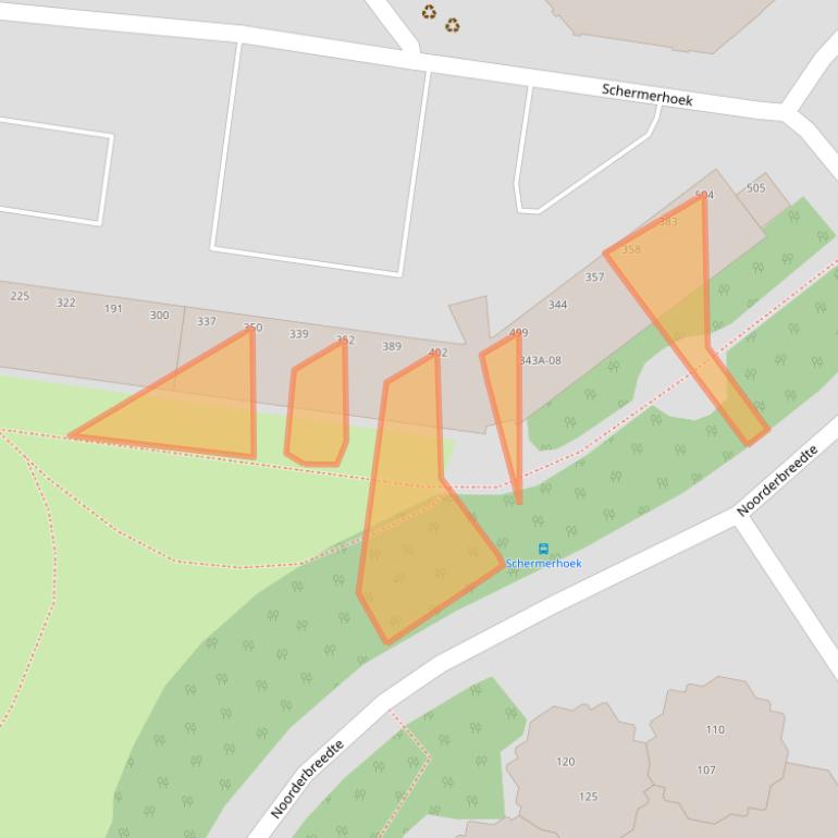 Kaart van postcodegebied 2905TT.