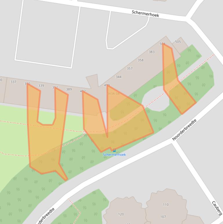 Kaart van postcodegebied 2905TV.