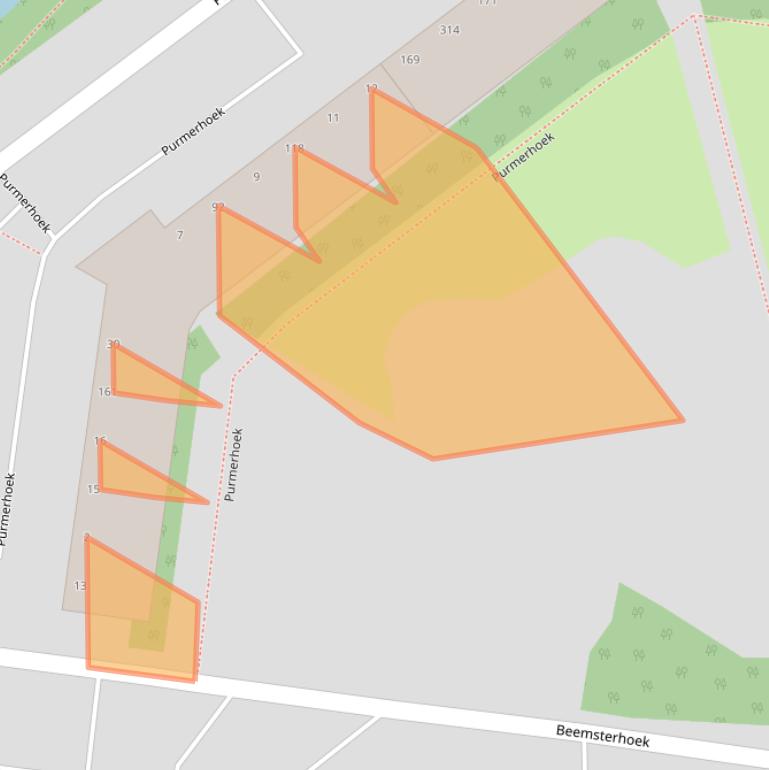 Kaart van postcodegebied 2905VG.