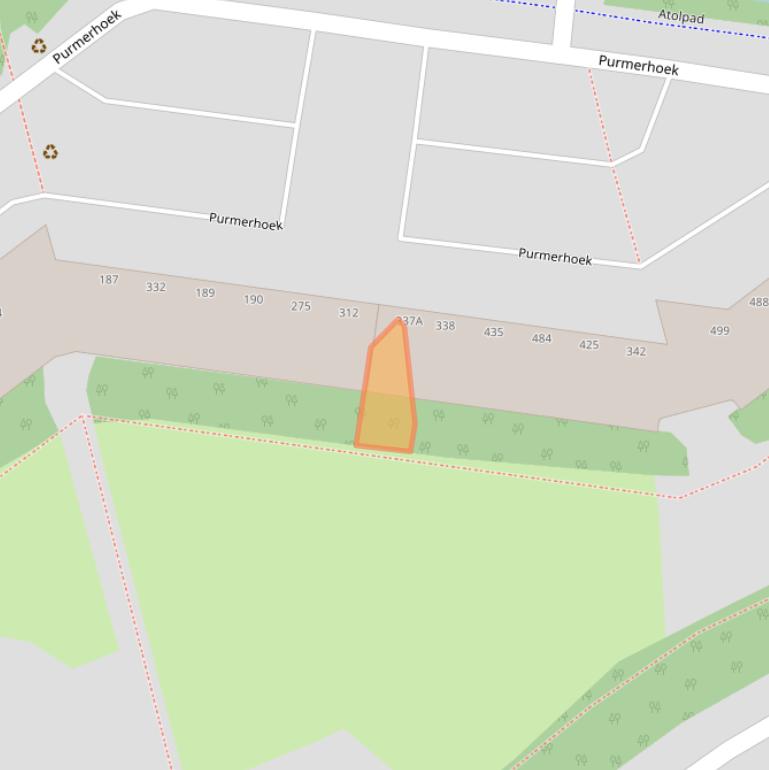 Kaart van postcodegebied 2905VT.