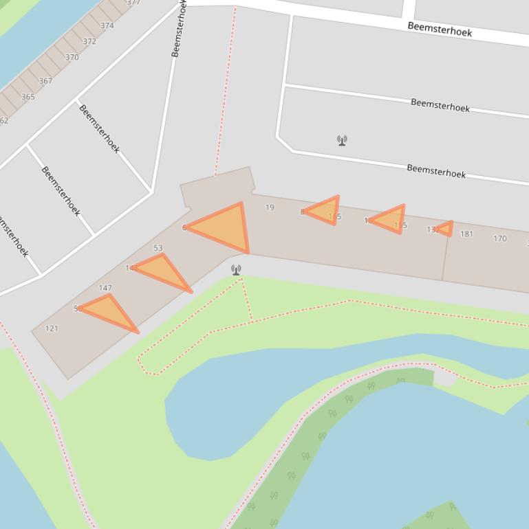 Kaart van postcodegebied 2905XA.