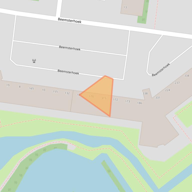 Kaart van postcodegebied 2905XM.