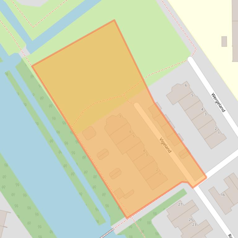 Kaart van postcodegebied 2905XV.