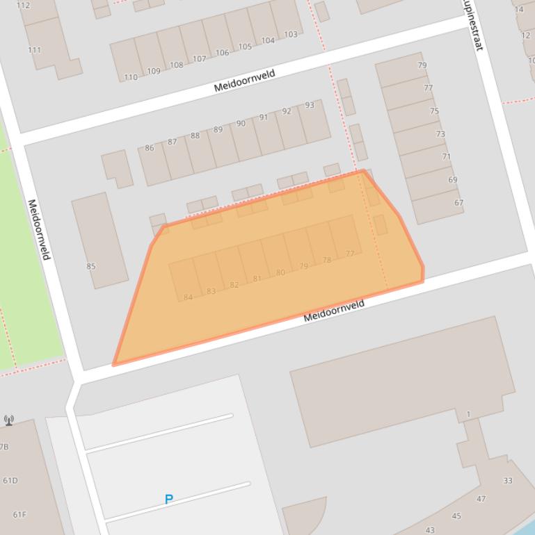 Kaart van postcodegebied 2906AB.