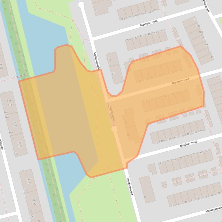 Kaart van postcodegebied 2906AD.