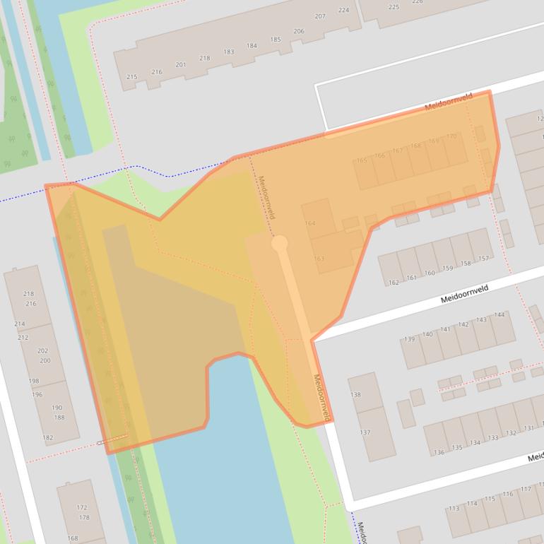 Kaart van postcodegebied 2906AG.
