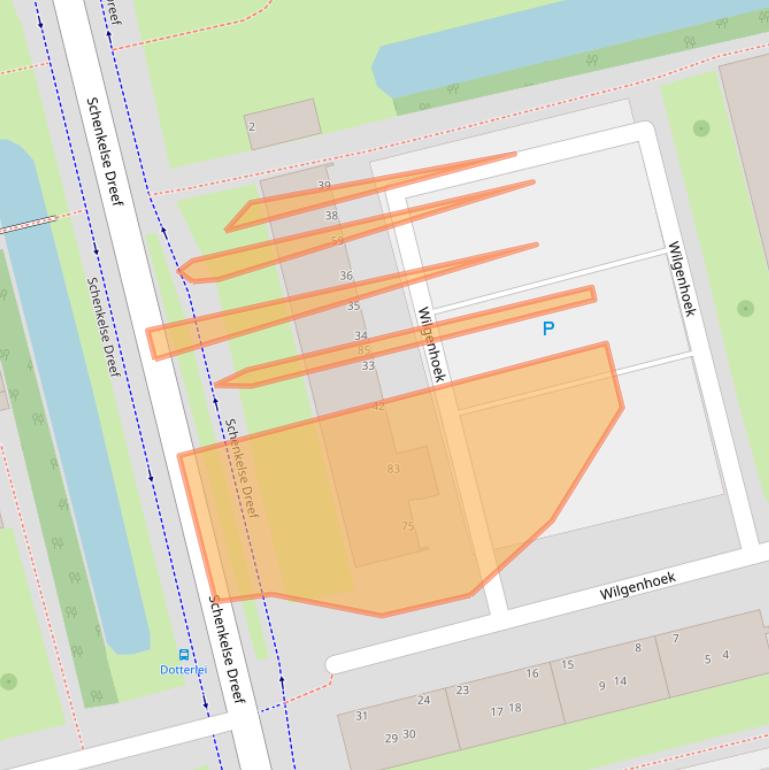 Kaart van postcodegebied 2906AL.