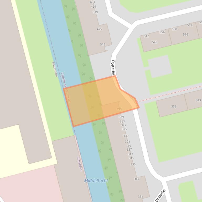 Kaart van postcodegebied 2906BH.