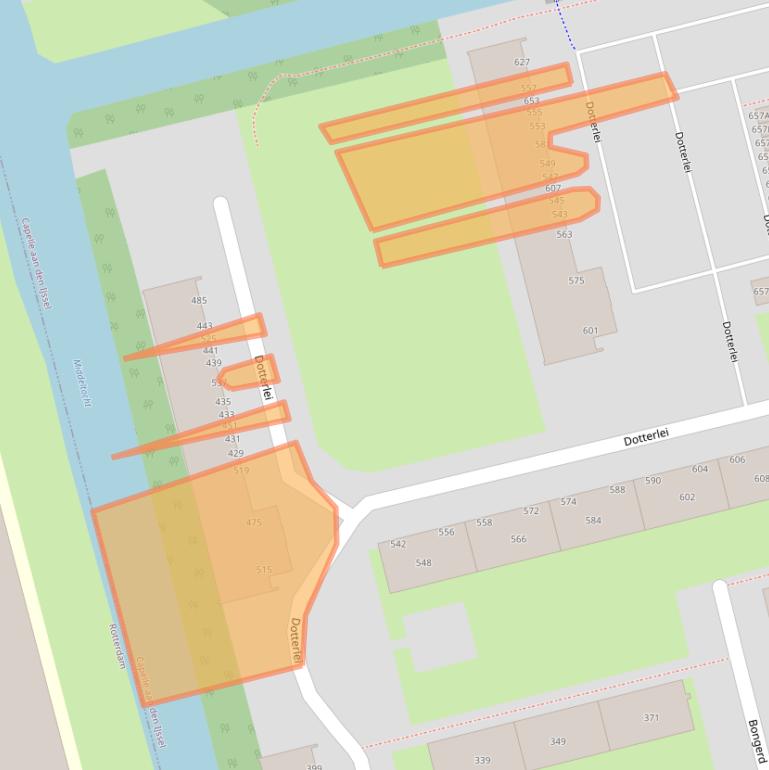 Kaart van postcodegebied 2906BL.
