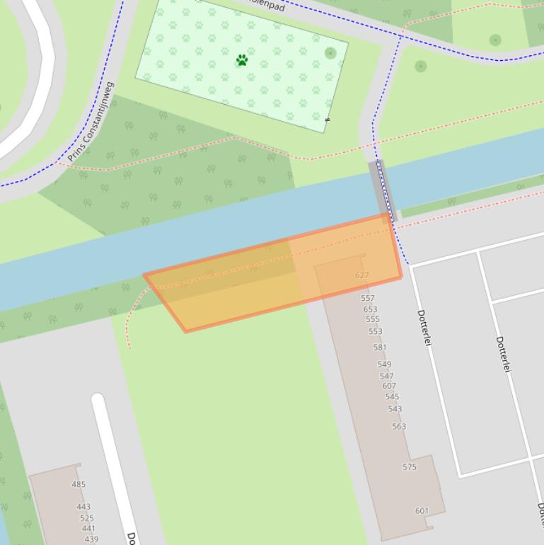 Kaart van postcodegebied 2906BM.