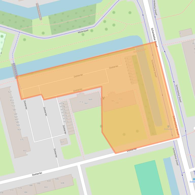 Kaart van postcodegebied 2906BR.