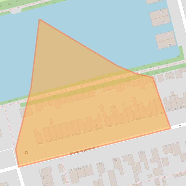 Kaart van postcodegebied 2906CP.