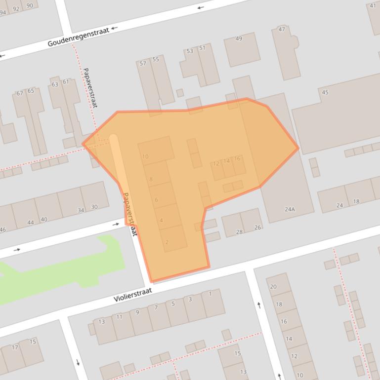 Kaart van postcodegebied 2906EB.