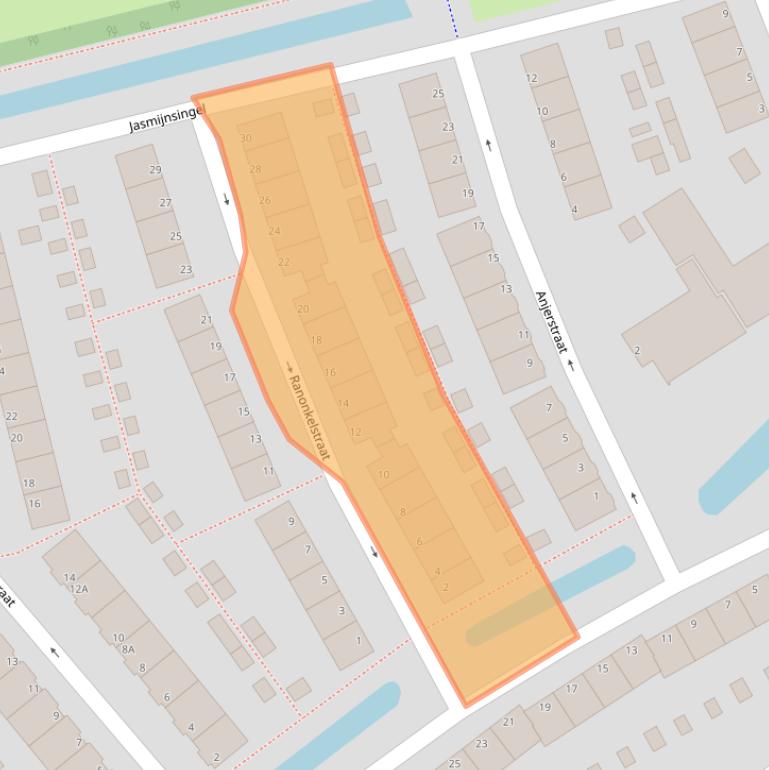 Kaart van postcodegebied 2906ED.