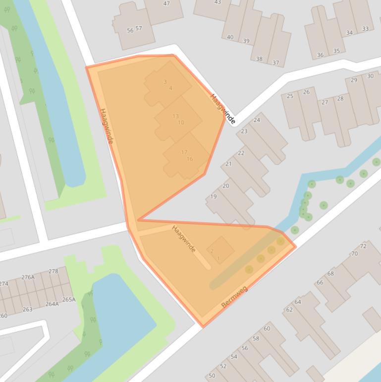 Kaart van postcodegebied 2906GA.