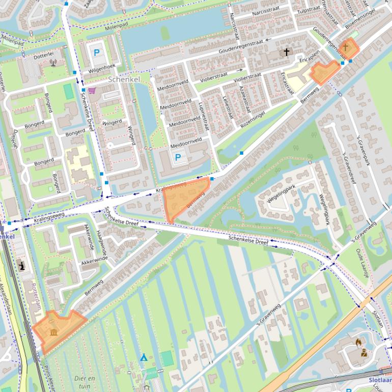 Kaart van postcodegebied 2906LA.