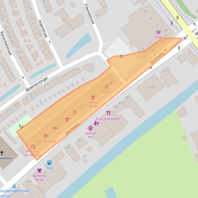 Kaart van postcodegebied 2906LB.