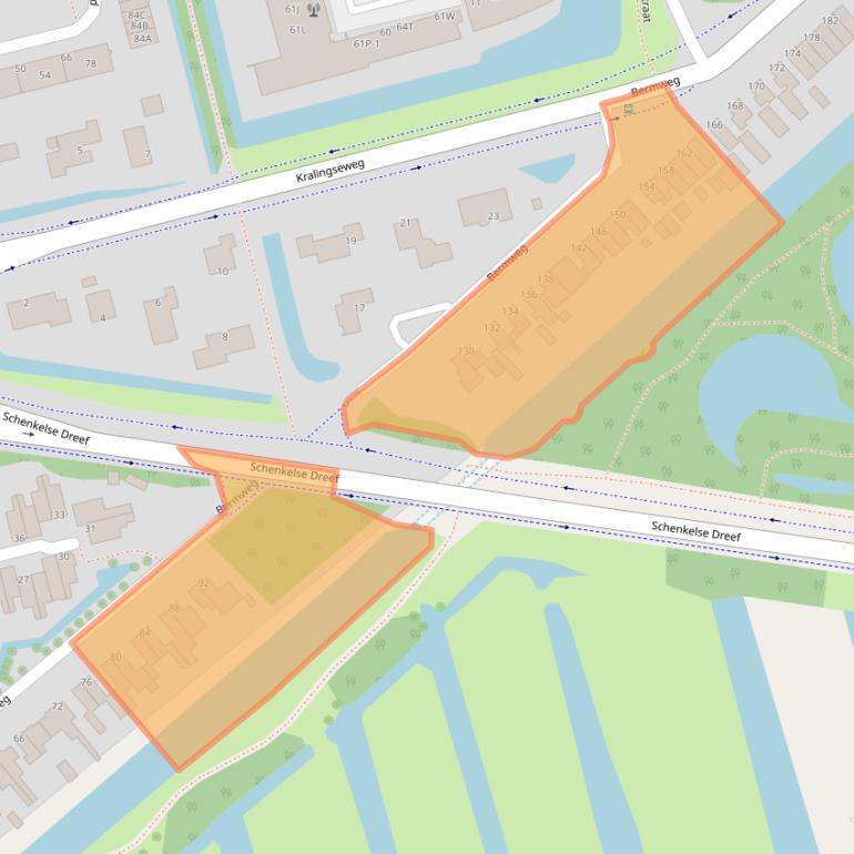 Kaart van postcodegebied 2906LD.