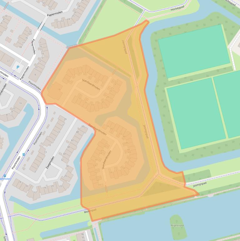 Kaart van postcodegebied 2906RG.