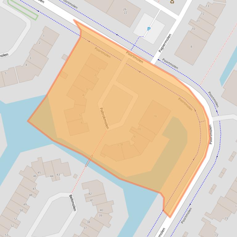 Kaart van postcodegebied 2906SE.