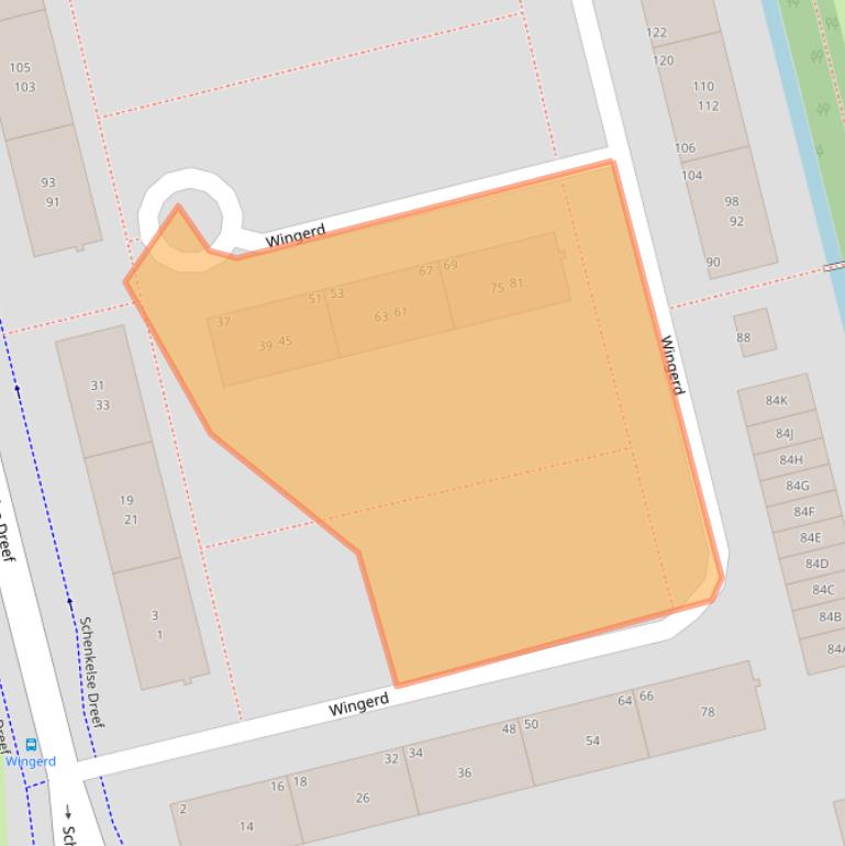 Kaart van postcodegebied 2906TB.